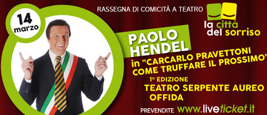 Paolo Hendel "Carcarlo Pravettoni" al Teatro Serpente Aureo di Offida (AP) 