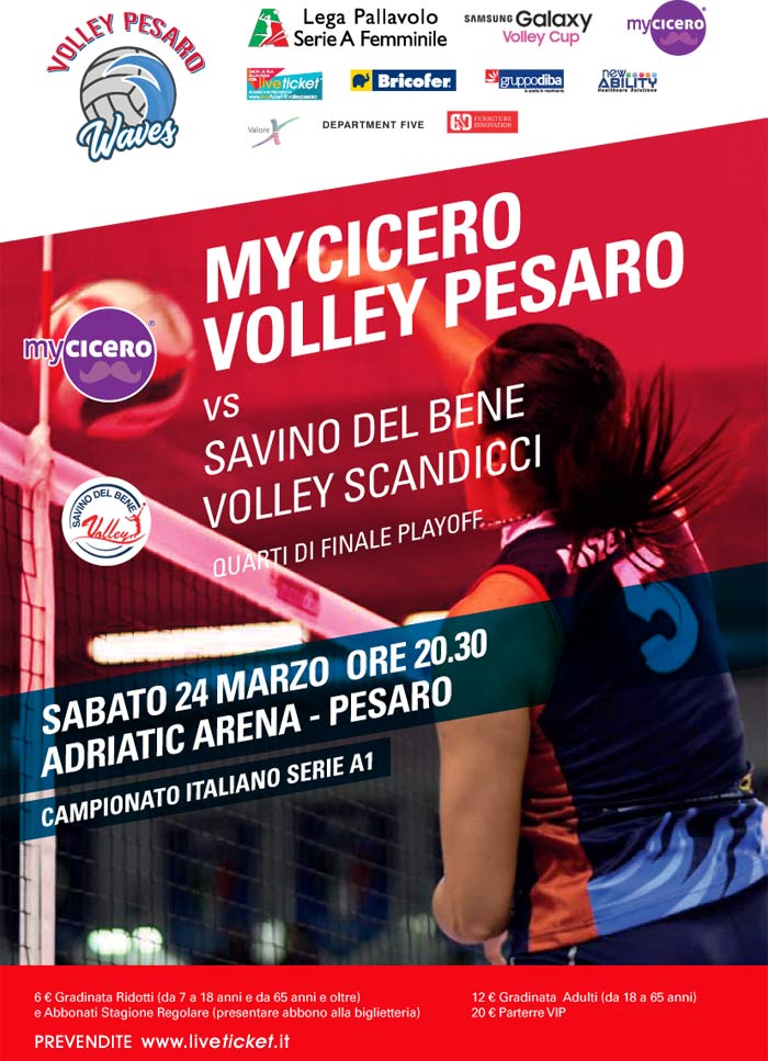 myCicero Volley Pesaro - Savino del Bene Scandicci