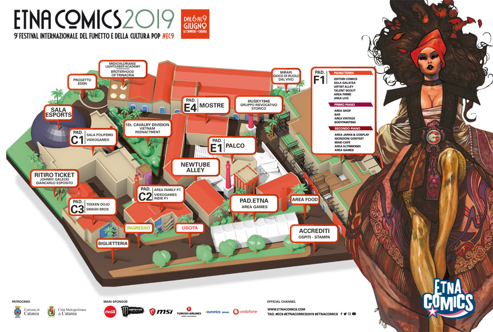 Etna Comics 2019 "Festival Internazionale del fumetto e della cultura pop" a Catania