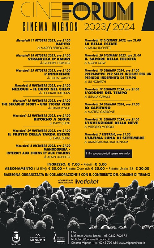 Cineforum - Cinema Teatro Mignon Tirano