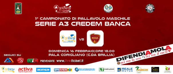 Biglietti goEnergy Corigliano Rossano - Roma Volley Club