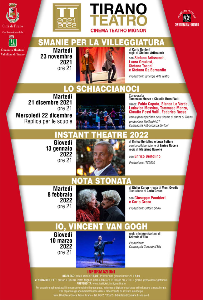 Cinema Teatro Mignon Tirano (SO) Stagione Teatrale