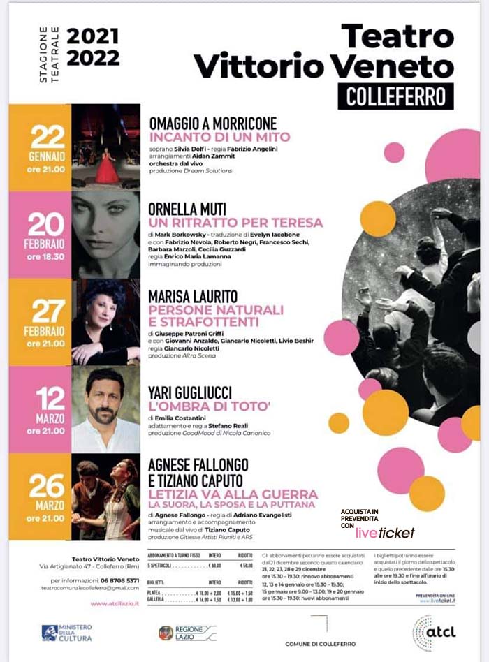 Teatro Vittorio Veneto Comune di Colleferro (RM) Stagione 2022