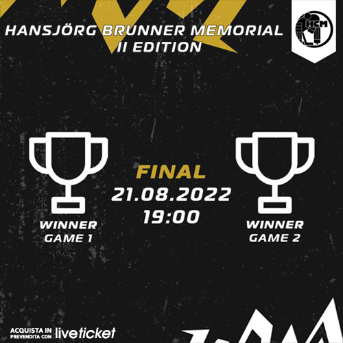 Biglietti Finale 1 / 2 posto - Torneo Hansjörg Brunner