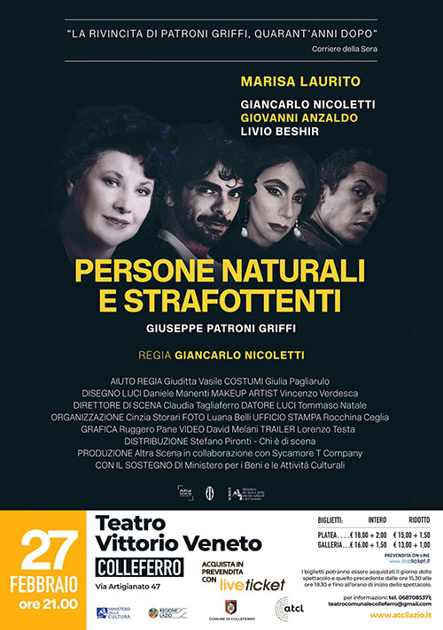 Biglietti Persone naturali e strafottenti - Marisa Laurito