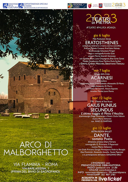 Area Archeologica Malborghetto Roma - Teatri di Pietra Lazio 2023