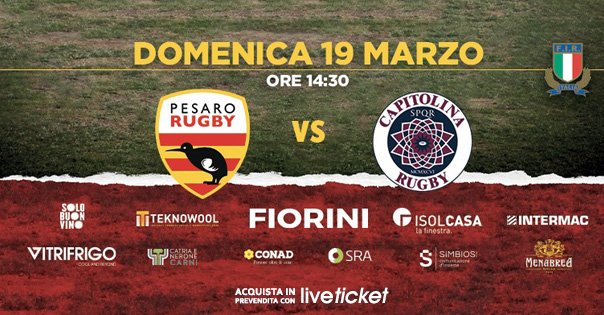 Tickets Pesaro Rugby - Unione Rugby Capitolina