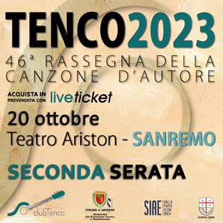 Tickets SECONDA SERATA PREMIO TENCO 23